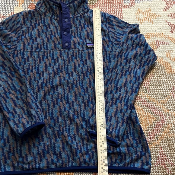 Patagonia Women's Micro D Snap-T Pullover Blue Patterned Design Size Small - Picture 4 of 8